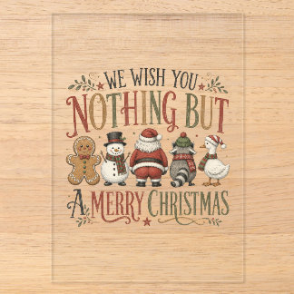 Invitations En Acrylique Rien qu'un joyeux Noël