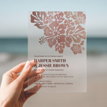 Rose Gold - Élégant Mariage de Plage aux Hibiscus