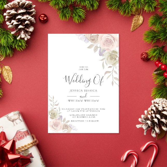 Invitations En Acrylique Rose moderne branché Dusty Blush Wedding Invitatio (Insitu (vacances))