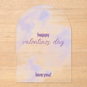 Invitations En Acrylique Rose - Violet Saint-Valentin