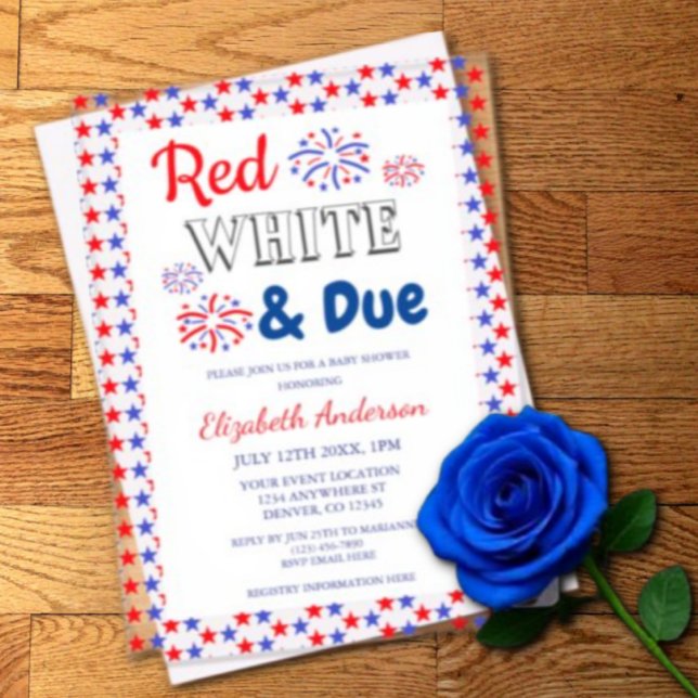 Invitations En Acrylique Rouge, blanc et Baby shower dû (Créateur téléchargé)