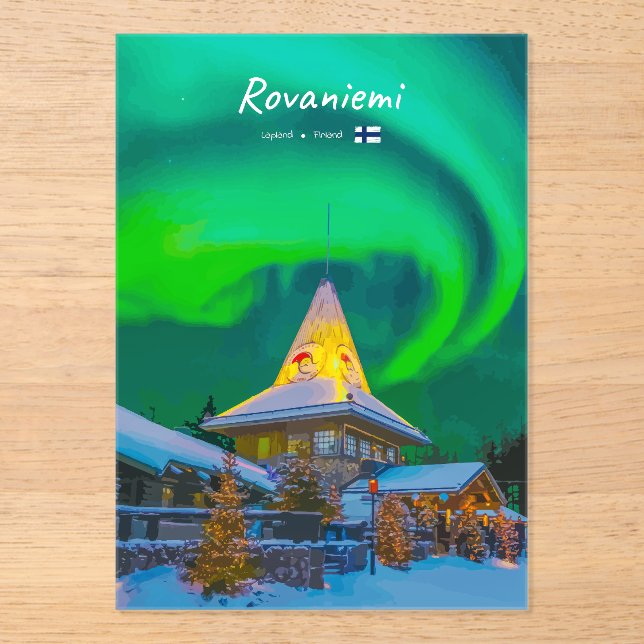 Invitations En Acrylique Rovaniemi, Finlande (Recto)