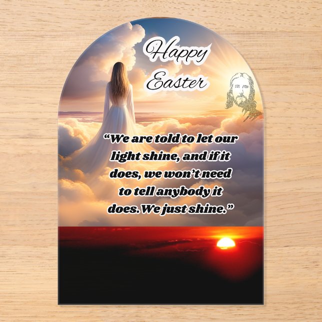 Invitations En Acrylique Salutations à Pâques (Recto)