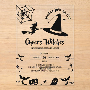 Invitations En Acrylique Simple sorcière Casquette costume adulte Halloween