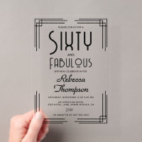 Soixante Fantastique Noir Blanc Art Déco 60e Anniv