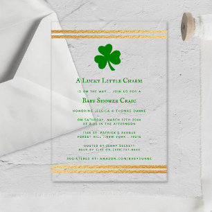 Invitations En Acrylique Stylish Gold