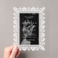 Superposition de photo en dentelle Mariage noir et