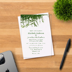 Invitations En Acrylique Suspendre le Mariage de verdure ivoirien