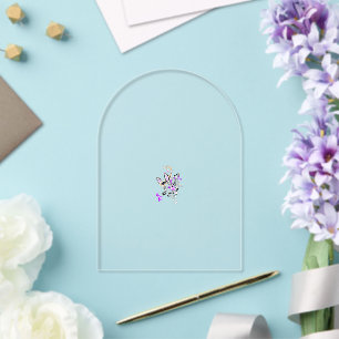 Invitations En Acrylique Tatouage de fée papillon vecteur – Art floral vint