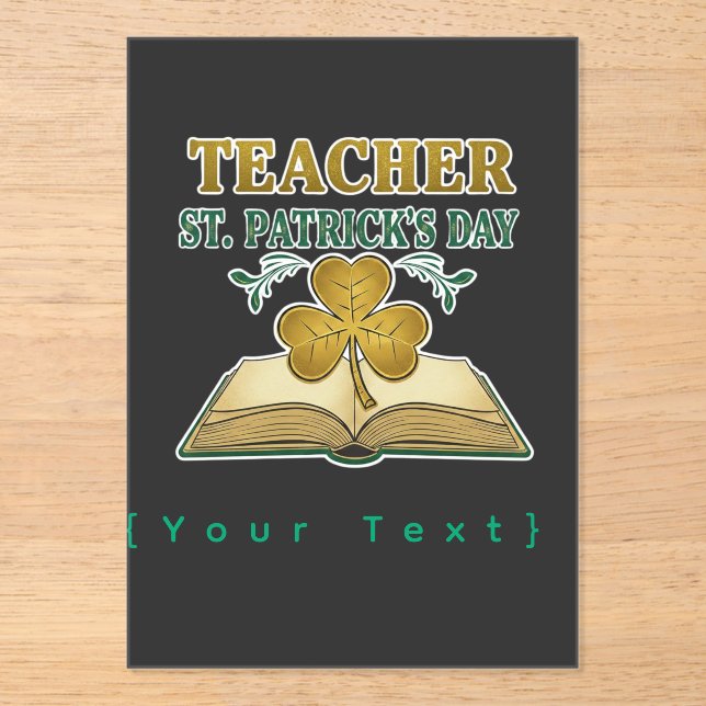 Invitations En Acrylique Teacher & Student Class of 2026 - Knowledge is Lig (Recto)