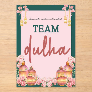 Invitations En Acrylique team dulha