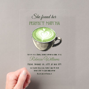 Invitations En Acrylique Thème de café élégant pour un enterrement de vie d