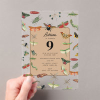 Thème de fête d'anniversaire de l'insecte Vintage 
