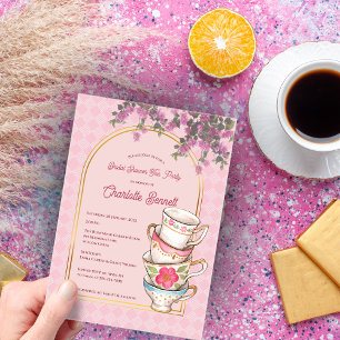 Invitations En Acrylique Thème de Jardin Fantaisiste pour une Fête de Fianç