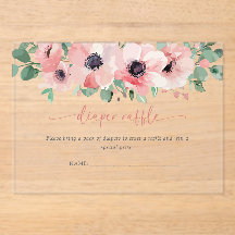 Tirage au sort de couches Fête de bébé rose Bloomi