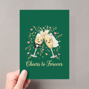 Invitations En Acrylique Toast de célébration de mariage