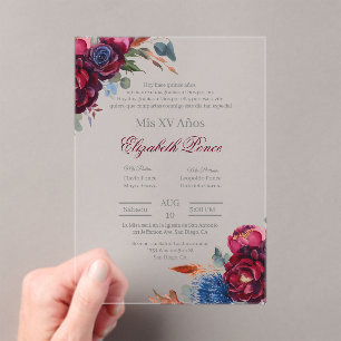 Invitations En Acrylique Ton bijou Quinceañera