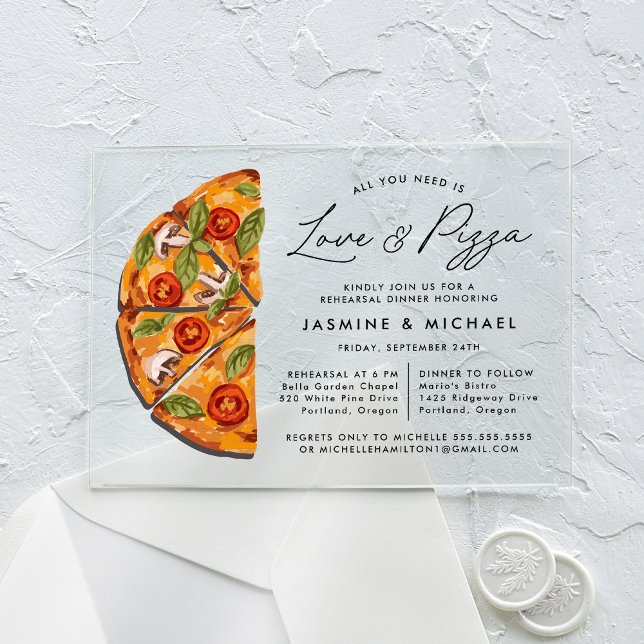 Invitations En Acrylique Tout ce dont vous avez besoin, c'est un dîner de r (Créateur téléchargé)