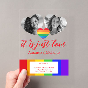 Invitations En Acrylique Typographie, couleur et clarté