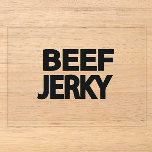Invitations En Acrylique Typographie Gras de Beef Jerky