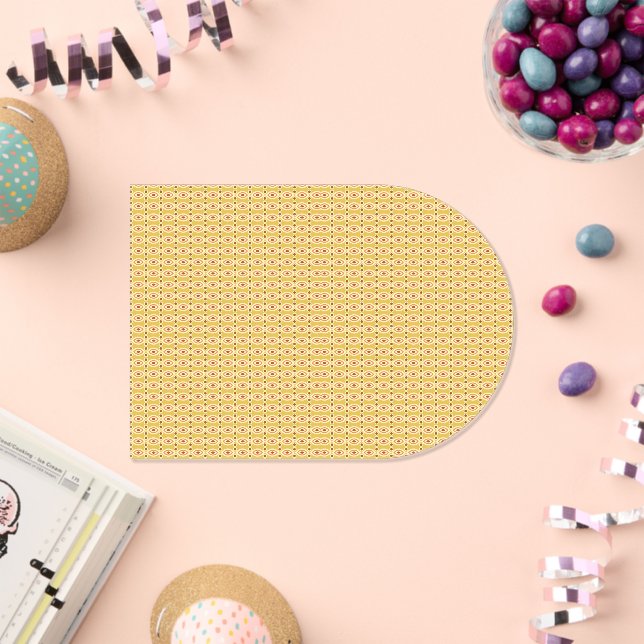 Invitations En Acrylique un arrière - plan orange et jaune avec cercles (Insitu (Célébration))