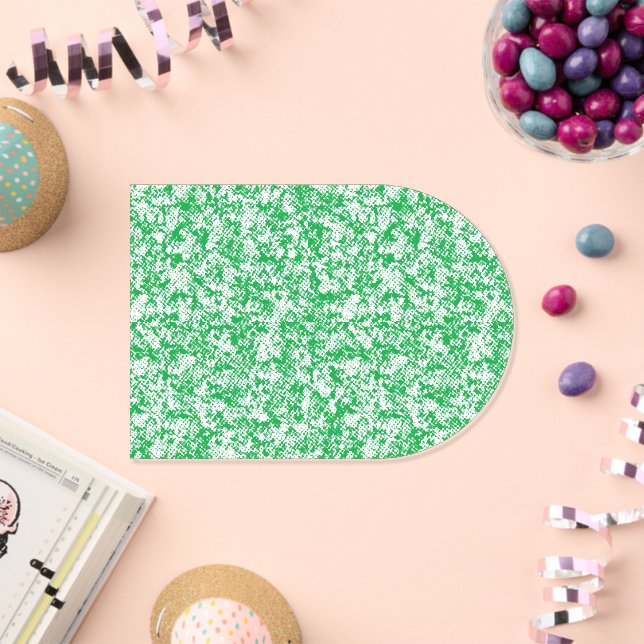 Invitations En Acrylique un fond vert et blanc avec de petits points blancs (Insitu (Célébration))