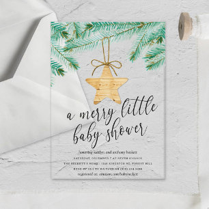 Invitations En Acrylique Un joli petit Baby shower