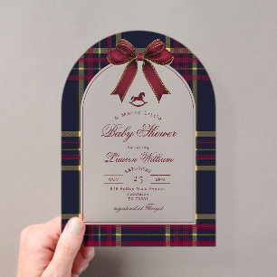Invitations En Acrylique Un joyeux petit cheval à bascule pour baby shower