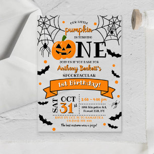 Invitations En Acrylique Un petit Citrouille à l'occasion d'un Halloween 1e