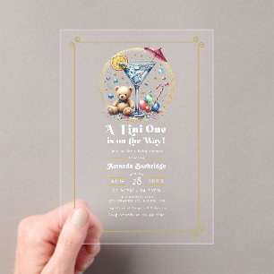 Invitations En Acrylique Un petit est en route Baby Shower Clair