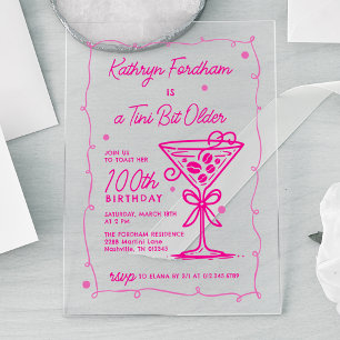 Invitations En Acrylique Un tout petit peu plus vieux Espresso Martini 100e