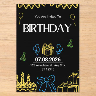 Invitations En Acrylique Une Célébration Spéciale Vous Attend ! 🎉