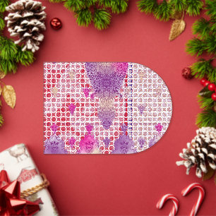 Invitations En Acrylique une conception d'un fond violet avec des points