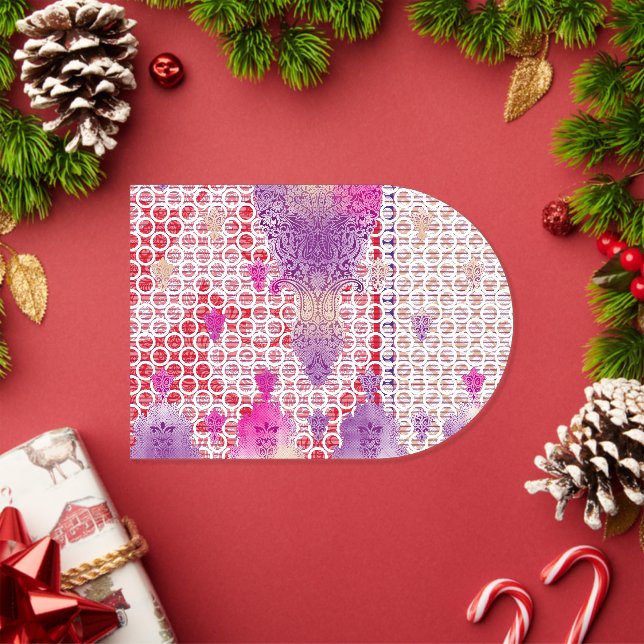 Invitations En Acrylique une conception d'un fond violet avec des points (Insitu (vacances))