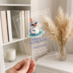 Invitations En Acrylique Une fête d'anniversaire pour le premier anniversai