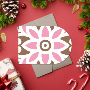 Invitations En Acrylique une fleur rose sur un arrière - plan brun