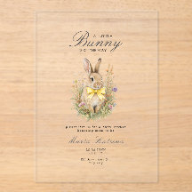 Une jolie petite Fête de Bébé Lapin Floral Nœud Ja