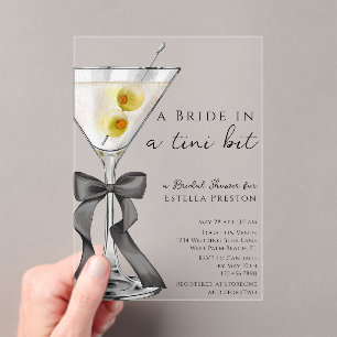Invitations En Acrylique Une mariée dans une Fête des mariées de Martini Ti