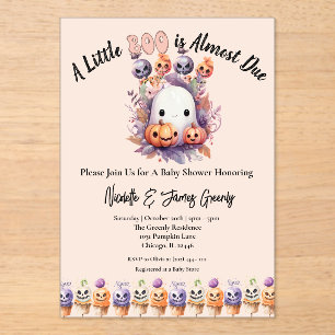 Invitations En Acrylique Une petite chouette est presque due Baby Shower