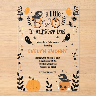 Invitations En Acrylique Une petite chouette est presque due Baby Shower Gr