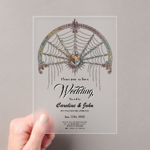 Invitations En Acrylique Une touche de magie gothique,