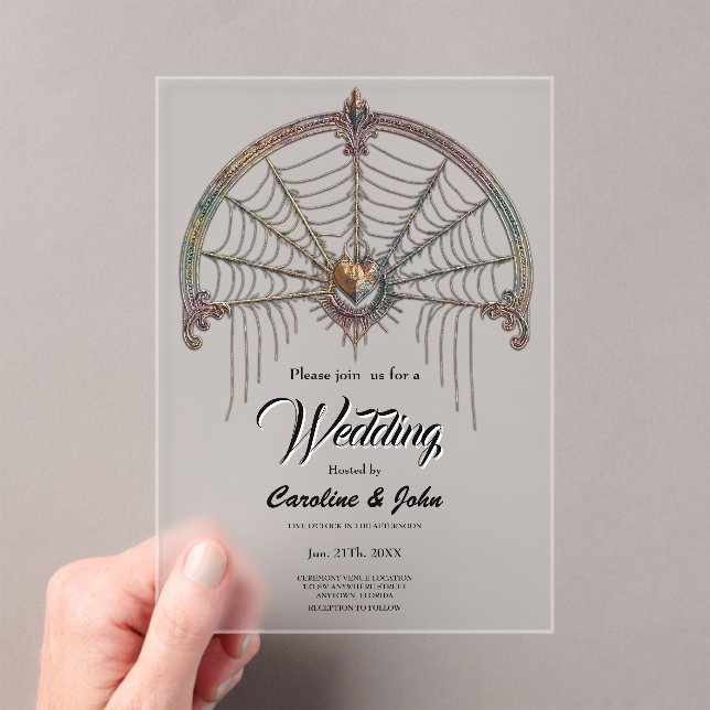 Invitations En Acrylique Une touche de magie gothique, (In situ (ordinateur de poche))