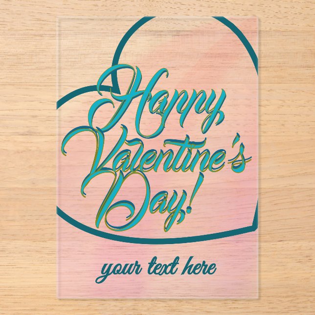 Invitations En Acrylique Valentine's Day  (Recto)