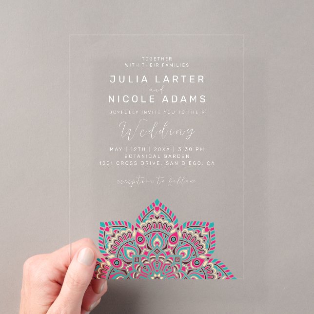 Invitations En Acrylique Variant du Pacifique Ouest Ovale Classique Mandala (In situ (ordinateur de poche))