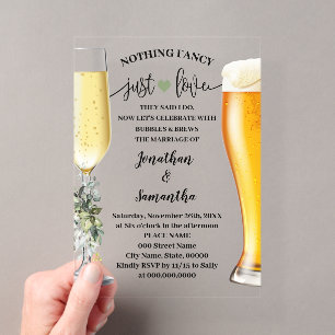 Invitations En Acrylique Végétation Rien de fantaisiste Juste Amour Bulles 