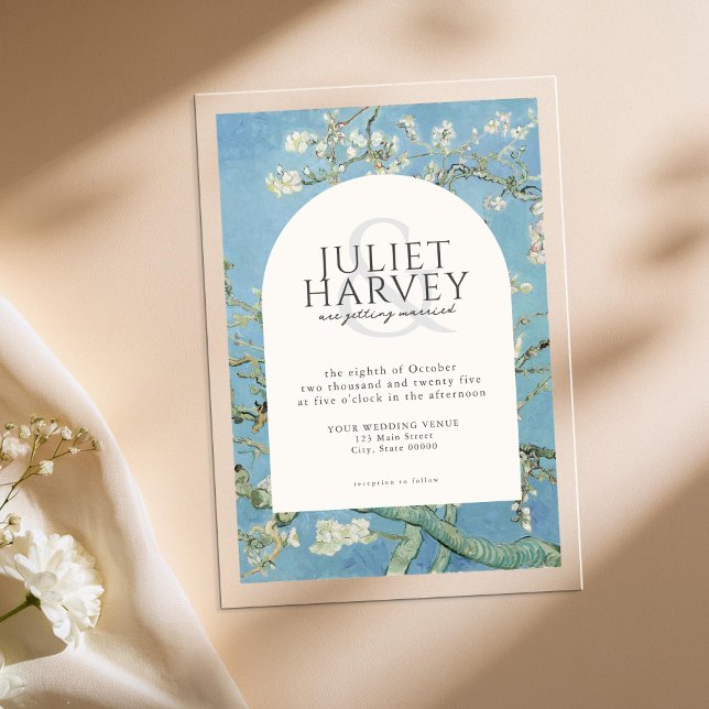 Invitations En Acrylique Vincent Van Gogh Almond Blossom Floral Mariage (Créateur téléchargé)
