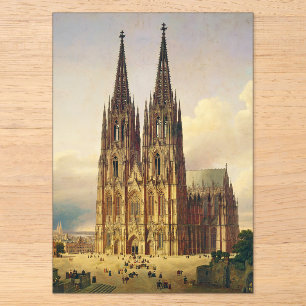 Invitations En Acrylique Vue de la cathédrale de Cologne majesté gothique