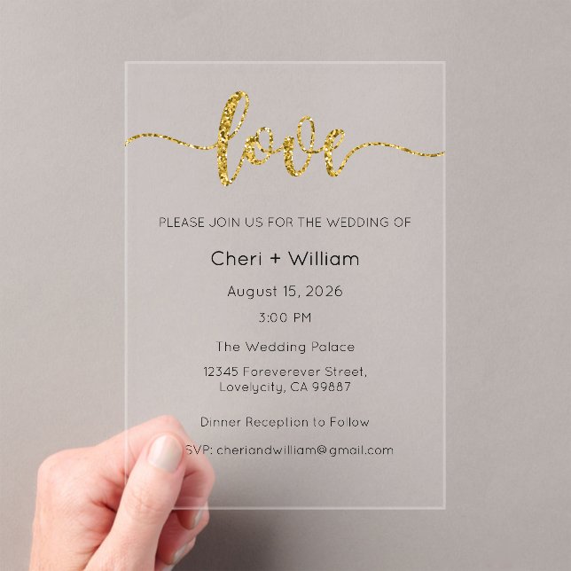 Invitations En Acrylique Wedding Invitation, Wedding Stationary, Love (In situ (ordinateur de poche))
