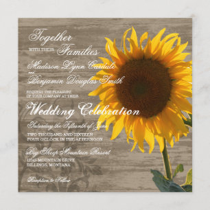 Invitations en bois rustiques de mariage de