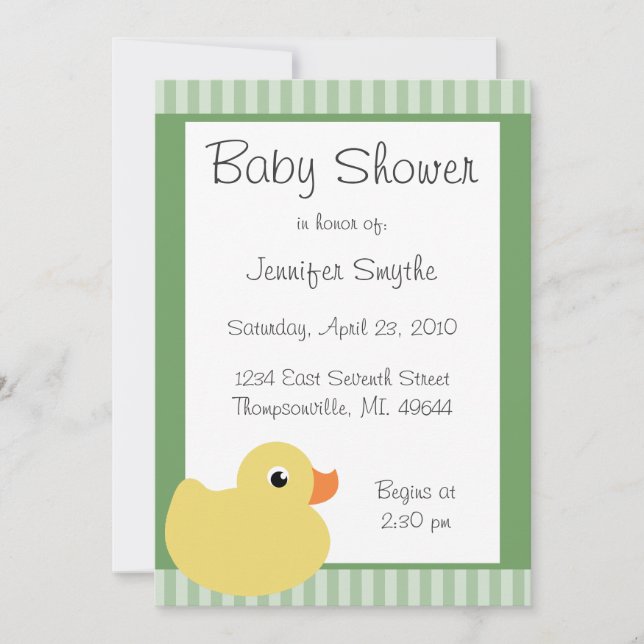 Invitations en bon état mignonnes douces de baby (Devant)